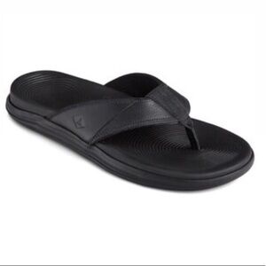 SPERRY–Men's Black Regatta Flip-Flop Sandals size 8